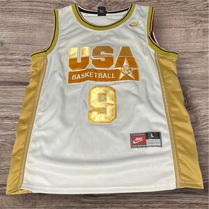 Nike Michael Jordan USA Basketball Jersey - Gold and White Men’s Large